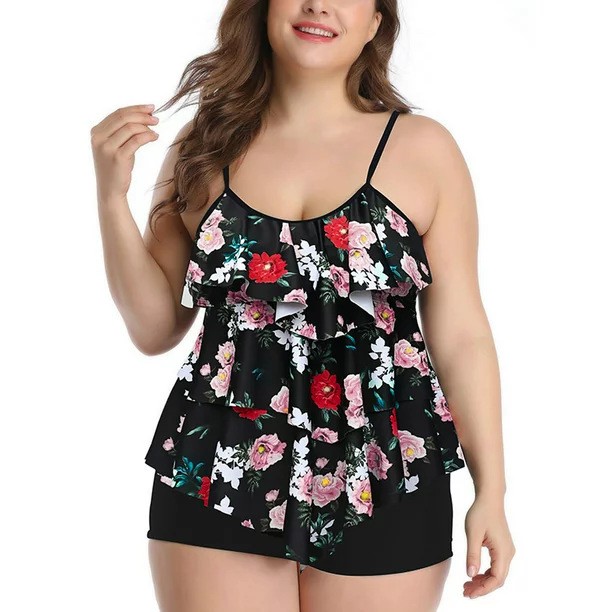 Tankini Woman Bikini Floral Pr - Shorts ulasan dan harga