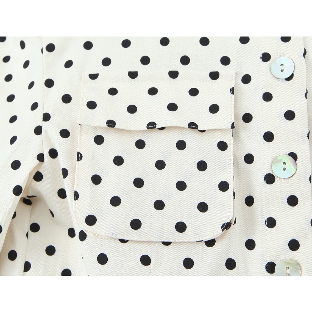 Elegant Chic Fitted Polka Dot  - Jackets ulasan dan harga