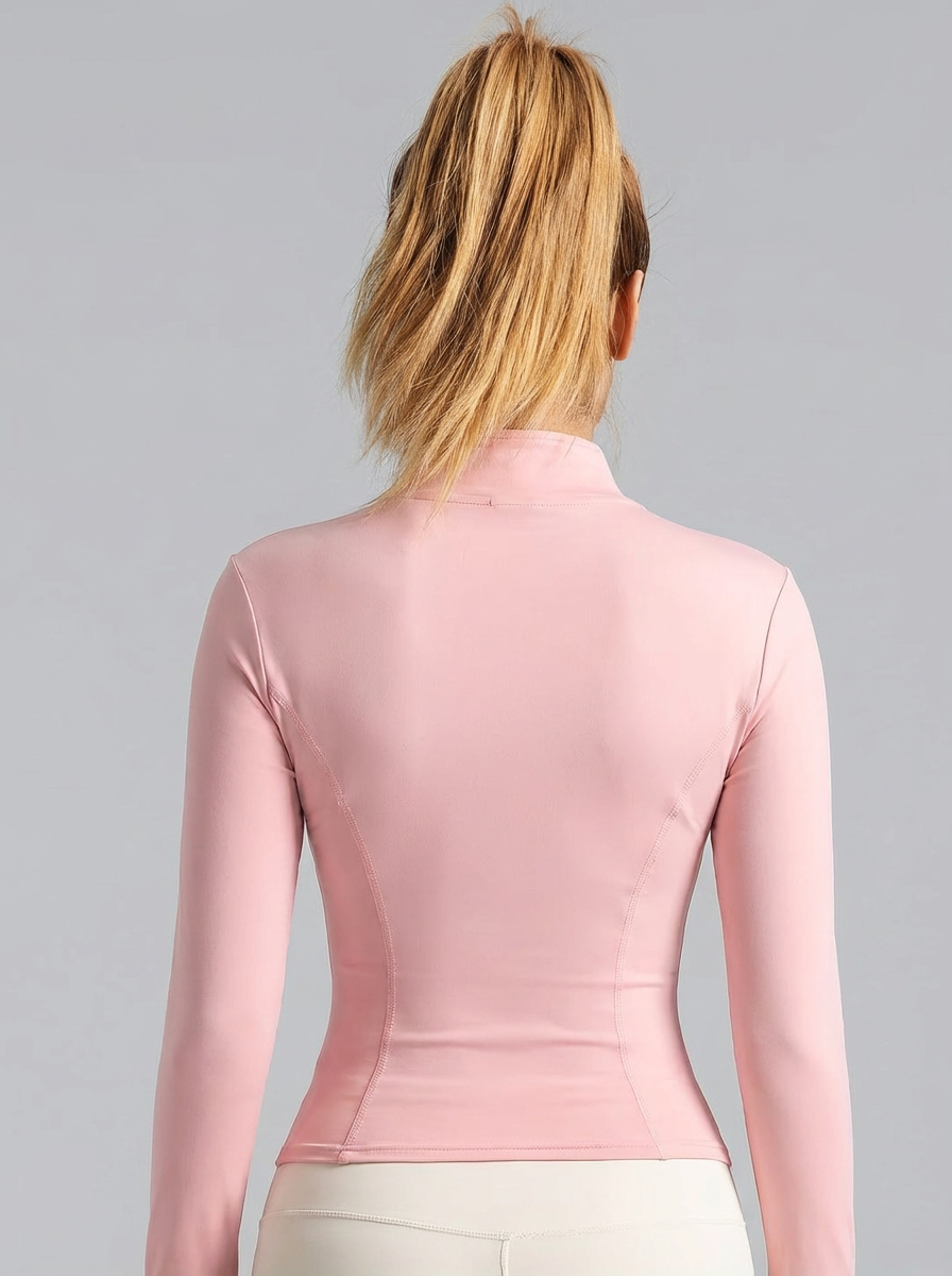 New Women Light Pink Yoga Coat - Jackets ulasan dan harga