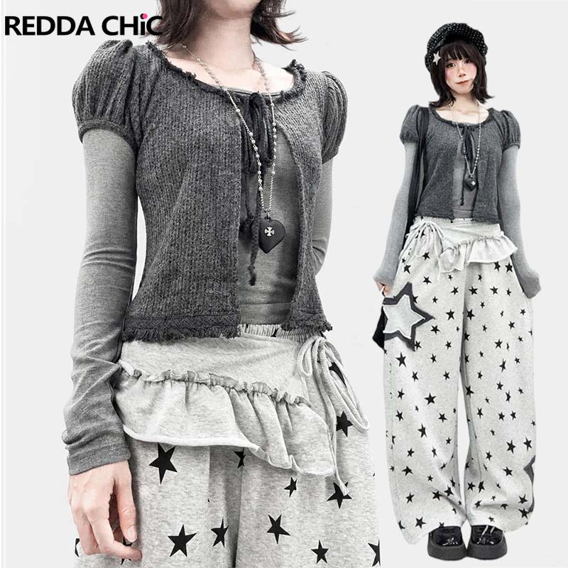 REDDACHiC Puff Sleeve Cardigan - T-Shirts ulasan dan harga