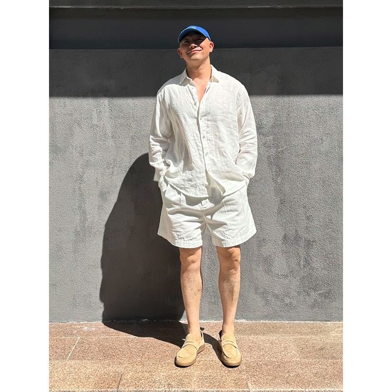 Light Luxury Men's Linen Sun P - Mens Linen Shirt Long Sleeve ulasan dan harga