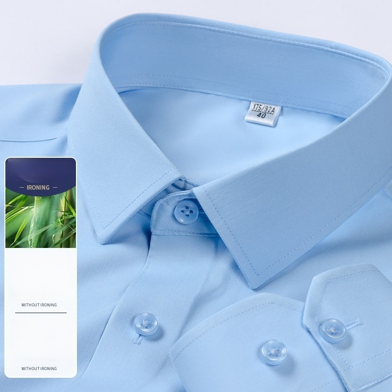 Men's Bamboo Fiber Long Sleeve - Breathable Bamboo Fiber Shirt Non Iron ulasan dan harga