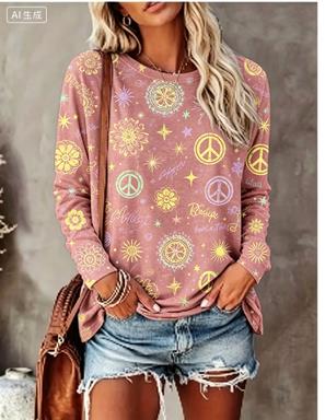 Women Long Sleeve T‑Shirt Hipp - T-Shirts ulasan dan harga