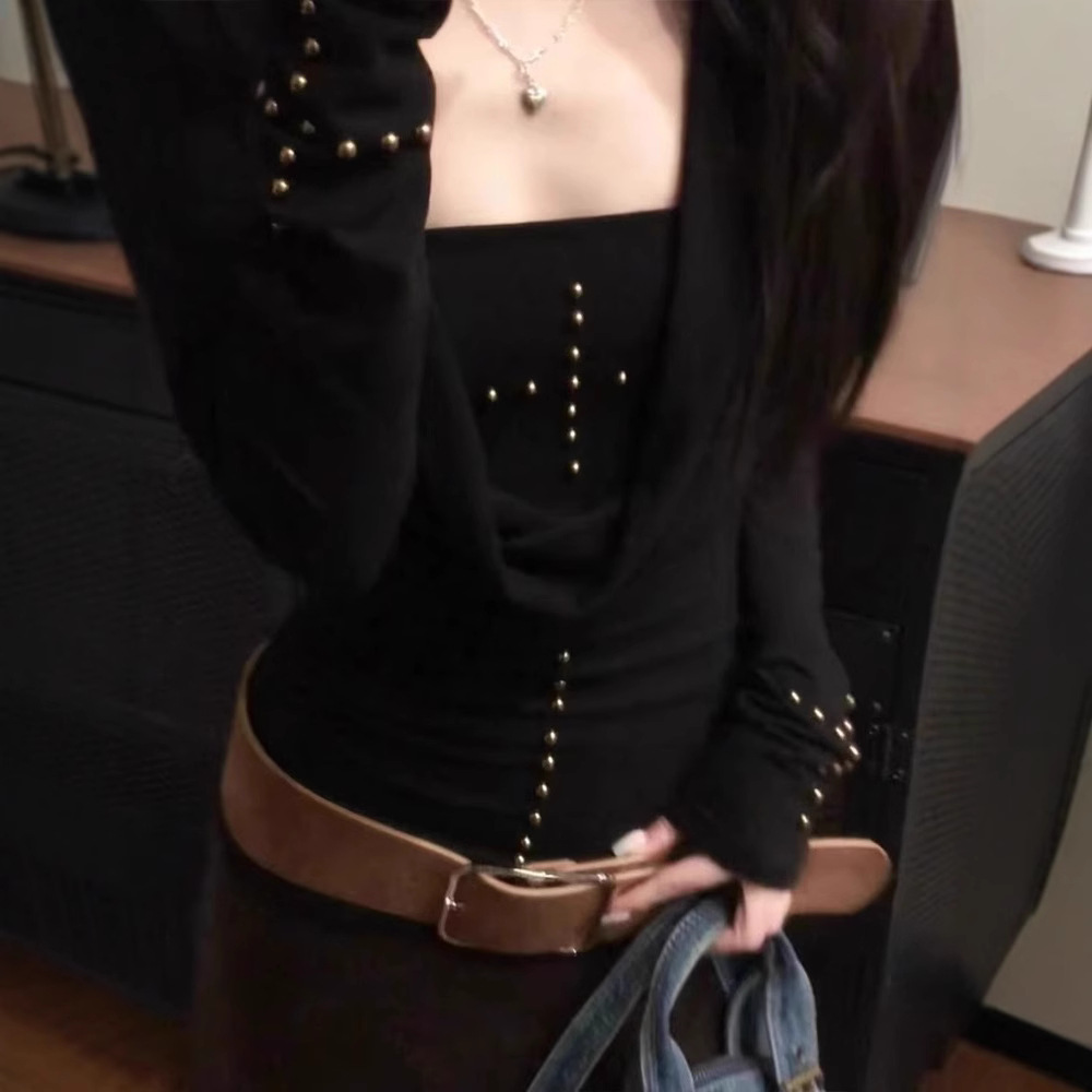Y2k Dark Girl Cross Long Sleev - T-Shirts ulasan dan harga