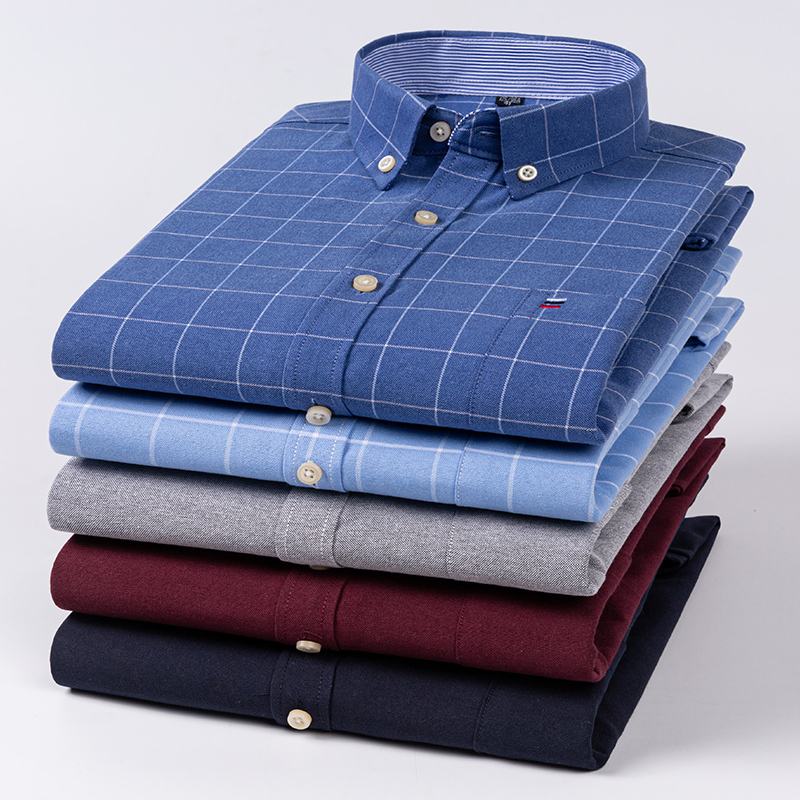 Men's Casual Shirts Cotton Oxf - Oxford Cotton Casual Shirt Business ulasan dan harga