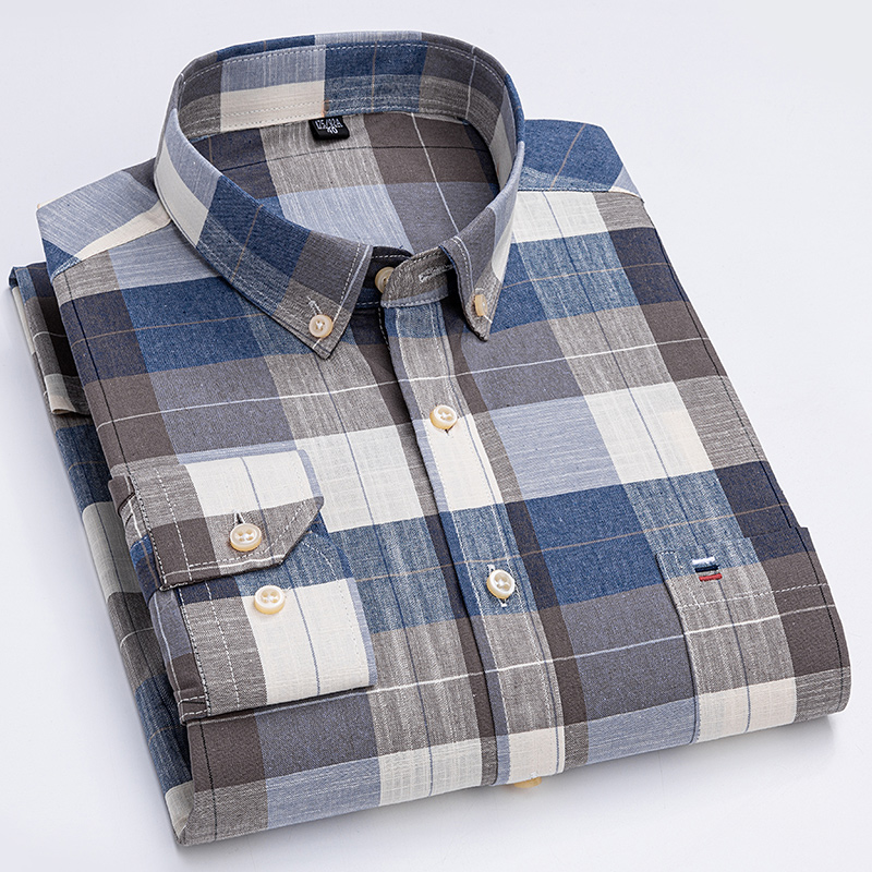Men's Casual Shirts Cotton Oxf - Oxford Cotton Casual Shirt Business ulasan dan harga