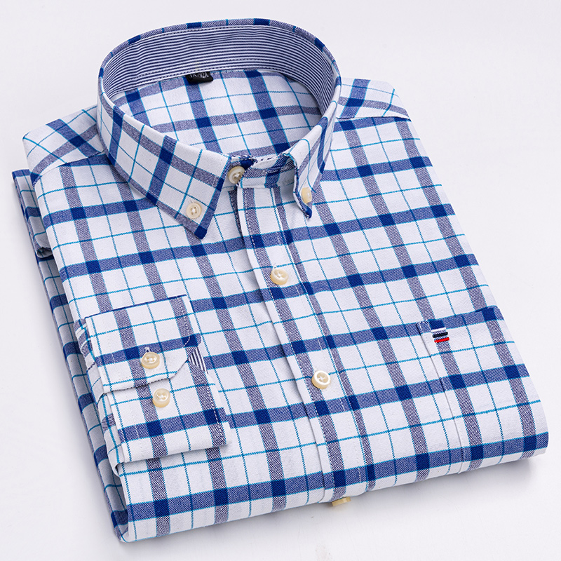 Men's Casual Shirts Cotton Oxf - Oxford Cotton Casual Shirt Business ulasan dan harga
