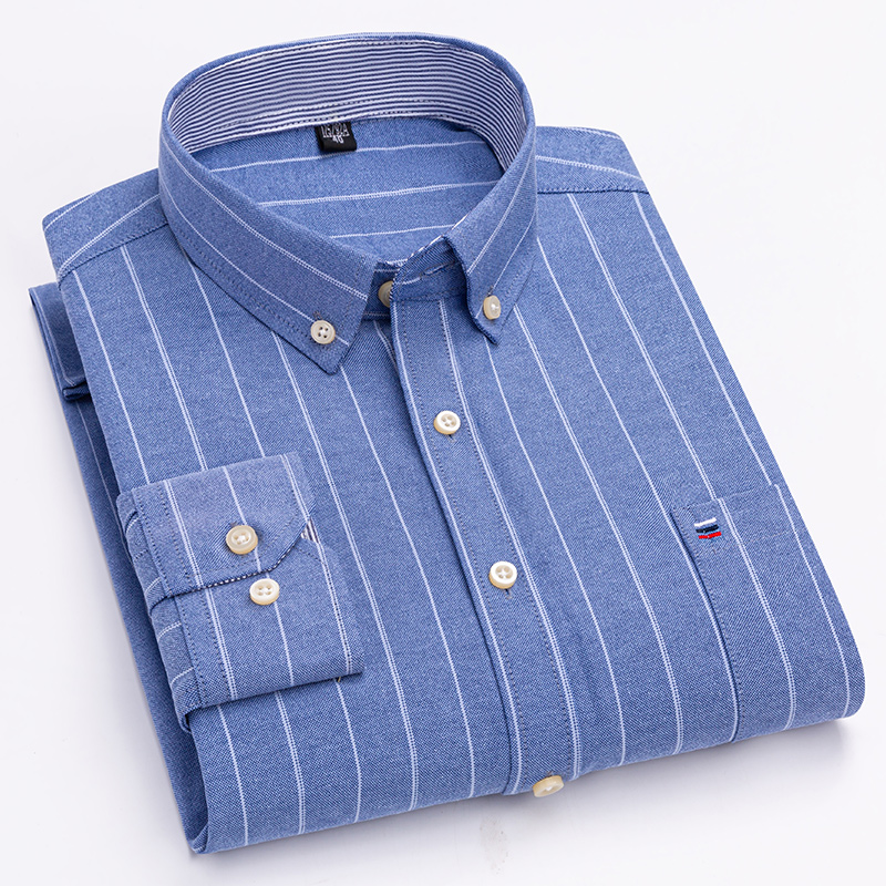 Men's Casual Shirts Cotton Oxf - Oxford Cotton Casual Shirt Business ulasan dan harga