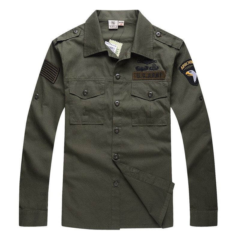 Men's Cotton Military Enthusia - Tactical Military Shirt Cargo ulasan dan harga