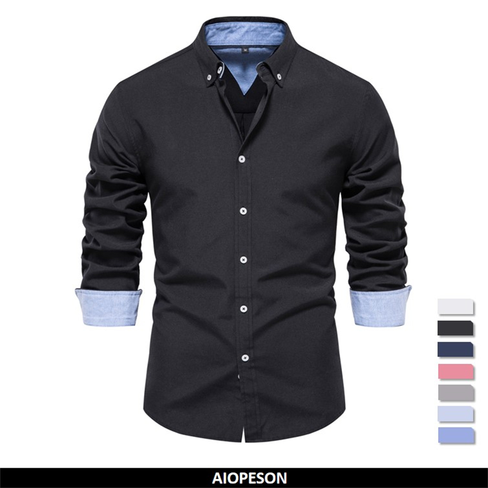 AIOPESON 2023 New Autumn Cotto - Oxford Cotton Casual Shirt Business ulasan dan harga