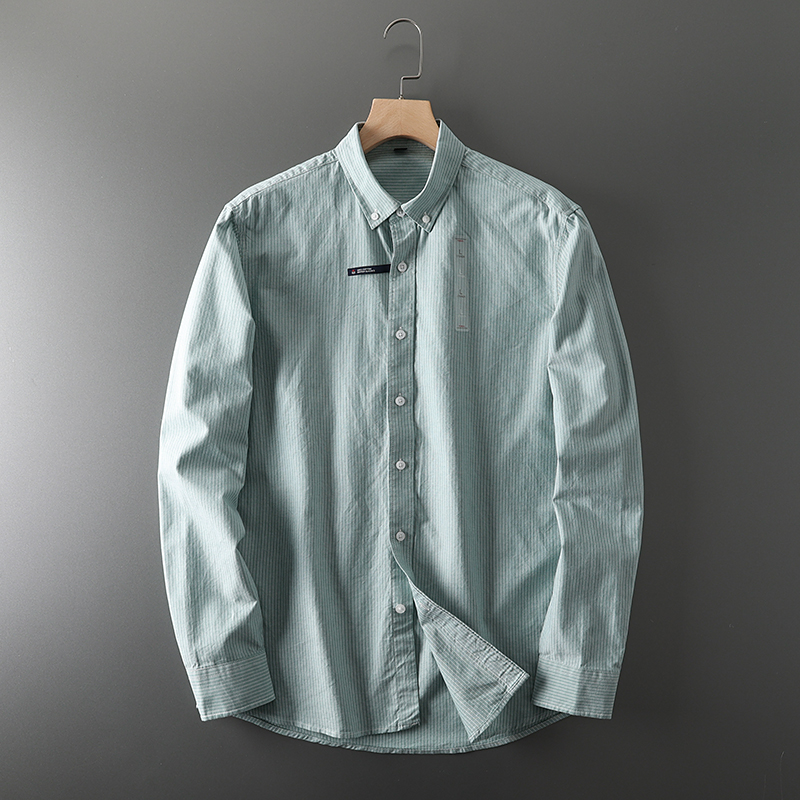 Men's Fashion Business Wedding - Oxford Cotton Casual Shirt Business ulasan dan harga