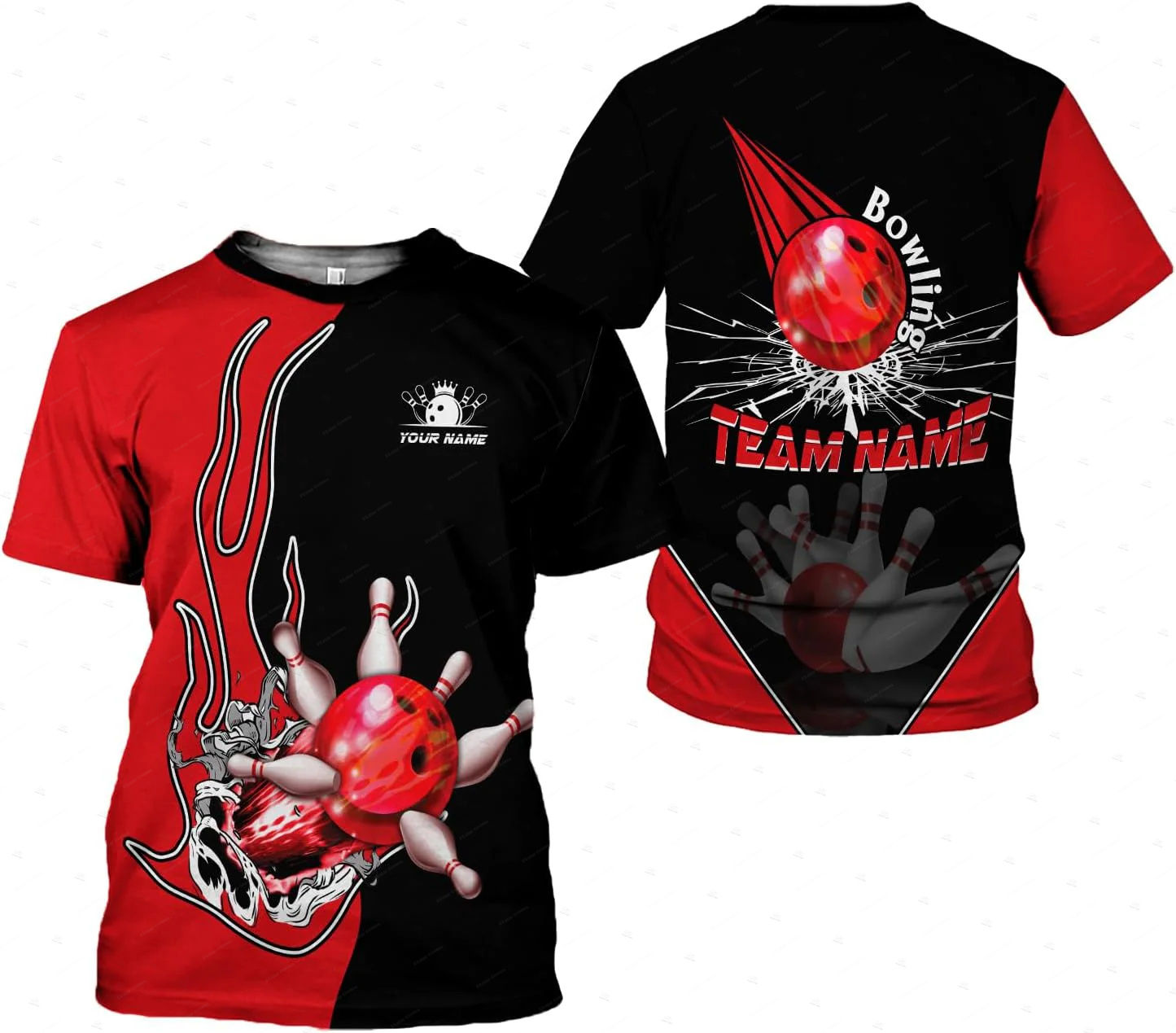 Custom Name Gradient Bowling F - Short Sleeve Bowling Shirt Retro ulasan dan harga